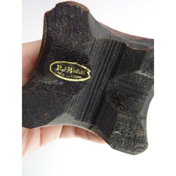 Vintage Chinese Shou Lao Fish Carved Wood Figures Statue Longevity - Picture 7 of 7